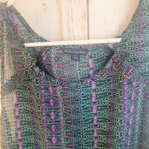 Sheer multicolored sleeveless blouse